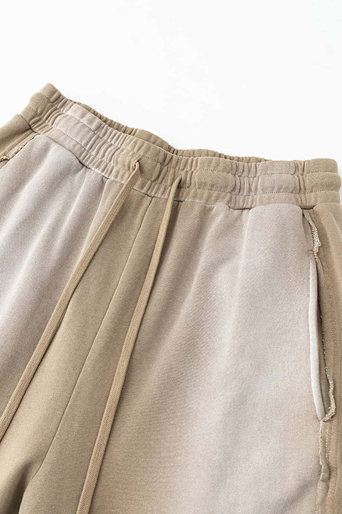 Washed Gradient Curved Sport Pants - Vintage Khaki