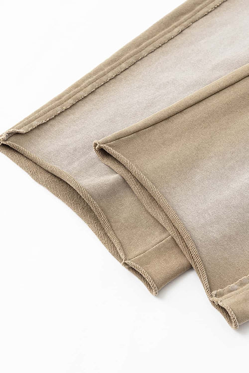 Washed Gradient Curved Sport Pants - Vintage Khaki