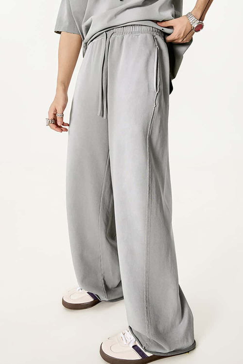 Washed Gradient Curved Sport Pants - Vintage Medium Gray