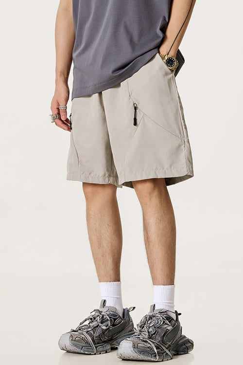 Men's Waterproof Quick-Dry Board Shorts - Gray Apricot