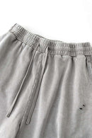 Over-Knee Washed Wax-Dyed Shorts - Medium Gray