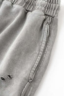 Over-Knee Washed Wax-Dyed Shorts - Medium Gray