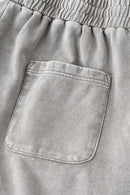 Over-Knee Washed Wax-Dyed Shorts - Medium Gray