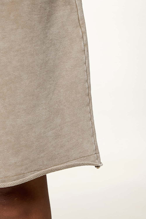 Washed Rolled-Hem Relaxed Shorts - Vintage Khaki