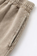 Washed Rolled-Hem Relaxed Shorts - Vintage Khaki