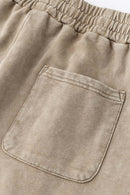 Washed Rolled-Hem Relaxed Shorts - Vintage Khaki
