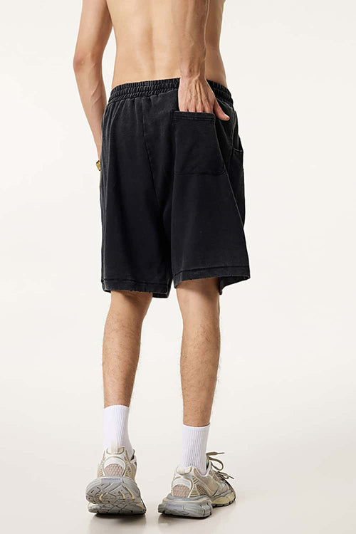 Reverse-Wash Gradient Sweat Shorts - Snowflake Wash