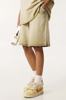 Reverse-Wash Gradient Sweat Shorts - Washed Khaki