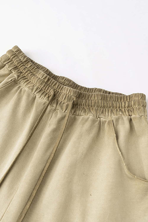 Reverse-Wash Gradient Sweat Shorts - Washed Khaki