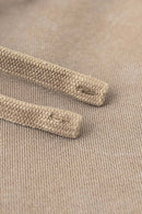 Washed Distressed Straight-Leg Sweatpants - Vintage Khaki