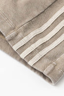 Washed Three-Stripe Casual Shorts - Vintage Khaki