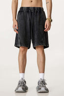 Acid Wash Side Stripe Shorts - Fried Snowflakes