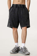 Acid Wash Side Stripe Shorts - Fried Snowflakes