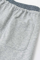 Panel-Waist Wide-Leg Sweatpants - Flower Gray