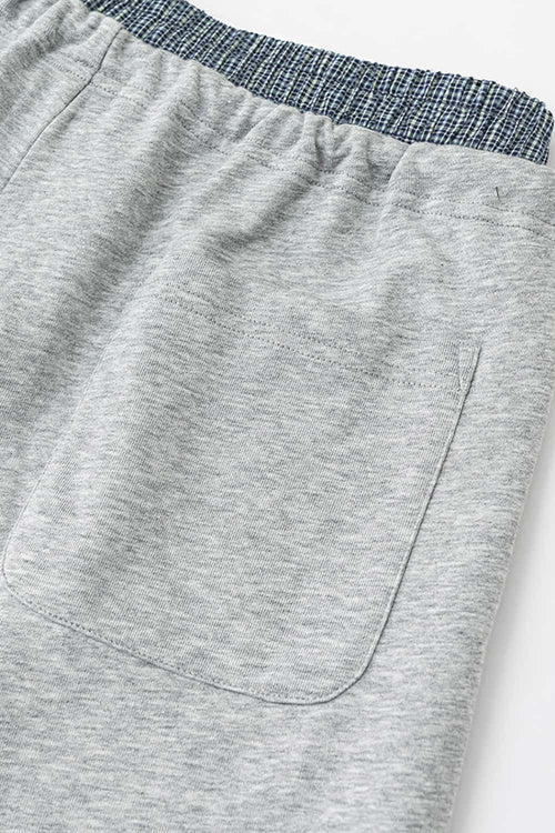 Panel-Waist Wide-Leg Sweatpants - Flower Gray