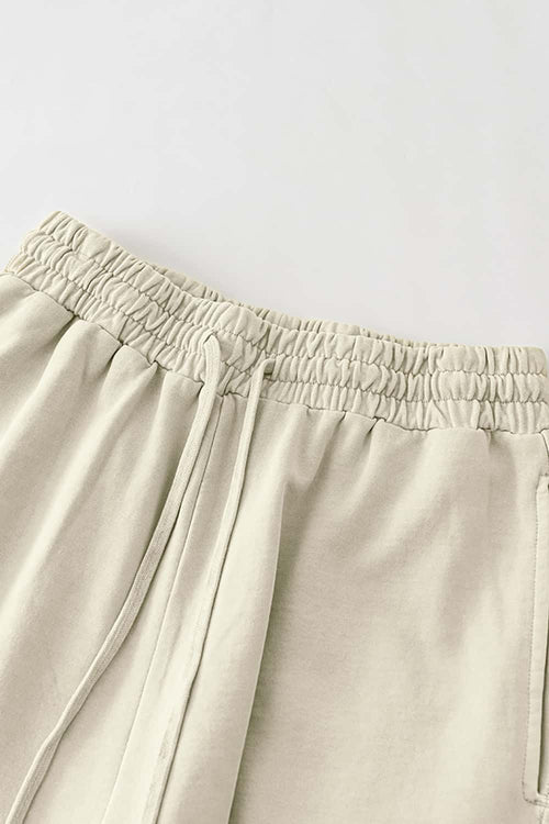 Heavyweight Washed Cotton Shorts - Gray Apricot