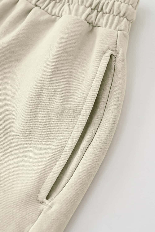 Heavyweight Washed Cotton Shorts - Gray Apricot