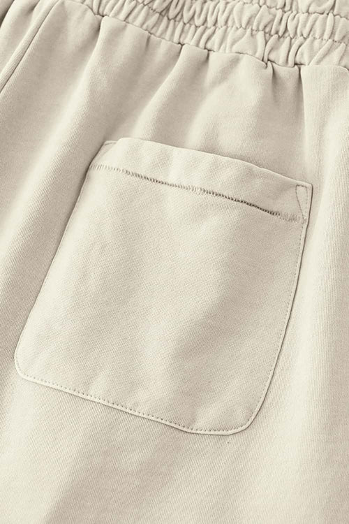 Heavyweight Washed Cotton Shorts - Gray Apricot