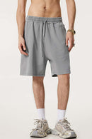 Heavyweight Washed Cotton Shorts - Medium Gray