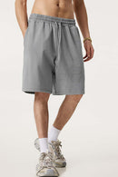 Heavyweight Washed Cotton Shorts - Medium Gray