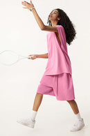 Heavyweight Washed Cotton Shorts - Rose Pink