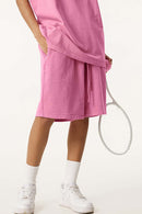 Heavyweight Washed Cotton Shorts - Rose Pink