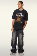 Playful Graphic Relaxed Short-Sleeve Tee - Fried Snowflakes
