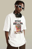 Playful Graphic Relaxed Short-Sleeve Tee - White
