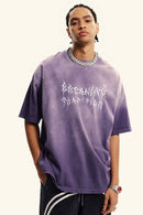 Gradient Vine Graphic Short-Sleeve Tee - Grape Purple