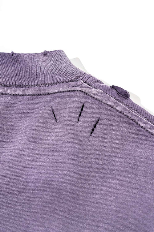 Gradient Vine Graphic Short-Sleeve Tee - Grape Purple