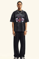 Vintage Washed Heavyweight Graphic Tee - Slate Black