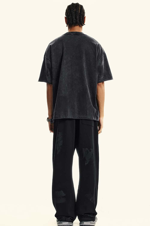 Vintage Washed Heavyweight Graphic Tee - Slate Black
