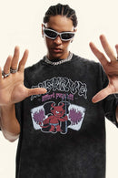 Vintage Washed Heavyweight Graphic Tee - Slate Black