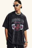 Vintage Washed Heavyweight Graphic Tee - Slate Black