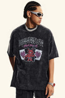 Vintage Washed Heavyweight Graphic Tee - Slate Black