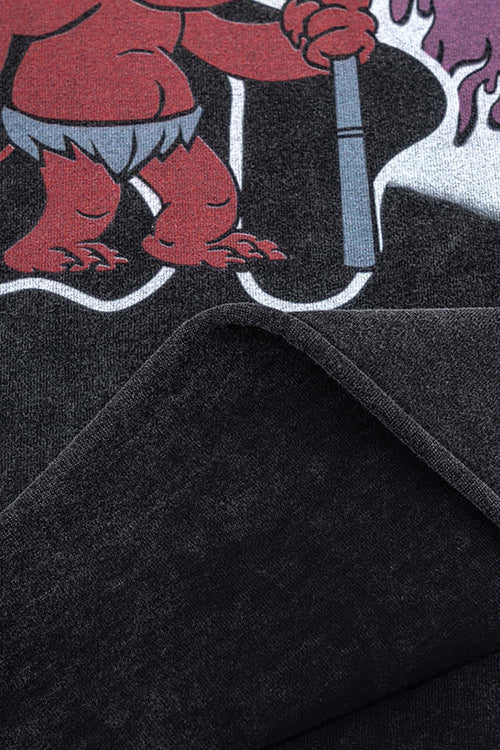Vintage Washed Heavyweight Graphic Tee - Slate Black
