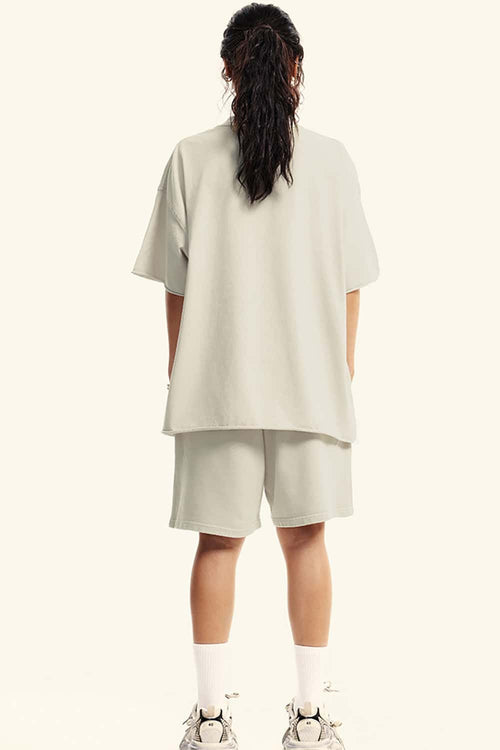 Vintage Washed Heavyweight Graphic Tee - Slate Rice