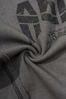 Washed Slim-Fit Graphic Tee - Dark Gray