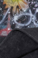 Washed Cotton Freedom Graphic Tee - Slate Black