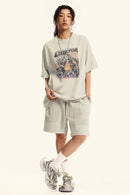Washed Cotton Freedom Graphic Tee - Slate Rice