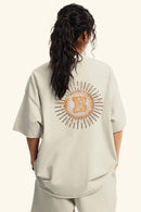 Washed Cotton Freedom Graphic Tee - Slate Rice
