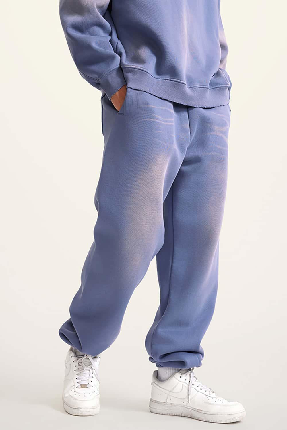 Heavyweight 375g Fleece-Lined Joggers - Loose Fit, Cuffed Ankles, Plus Size Sweatpants