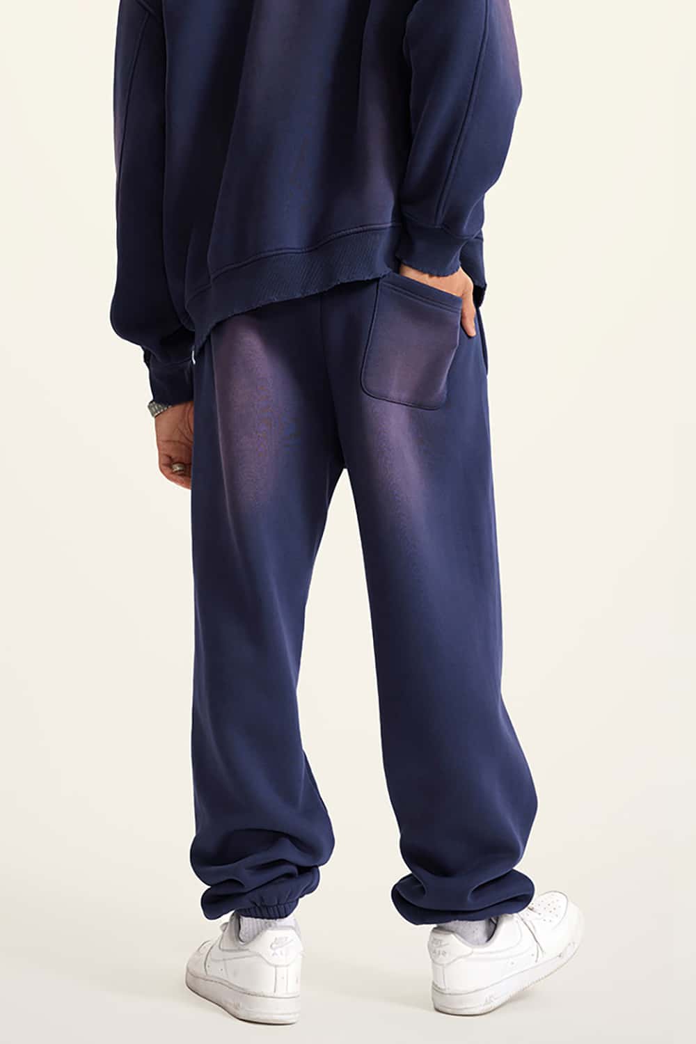 Heavyweight 375g Fleece-Lined Joggers - Loose Fit, Cuffed Ankles, Plus Size Sweatpants