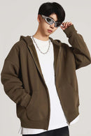 Ultra-Heavyweight Fleece Solid Hoodie - Brown