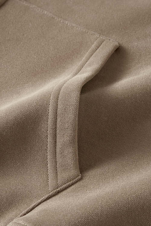 Ultra-Heavyweight Fleece Solid Hoodie - Camel