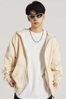 Ultra-Heavyweight Fleece Solid Hoodie - Cream Apricot