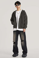 Ultra-Heavyweight Fleece Solid Hoodie - Dark Gray