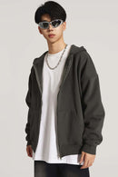 Ultra-Heavyweight Fleece Solid Hoodie - Dark Gray