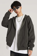 Ultra-Heavyweight Fleece Solid Hoodie - Dark Gray