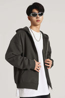 Ultra-Heavyweight Fleece Solid Hoodie - Dark Gray